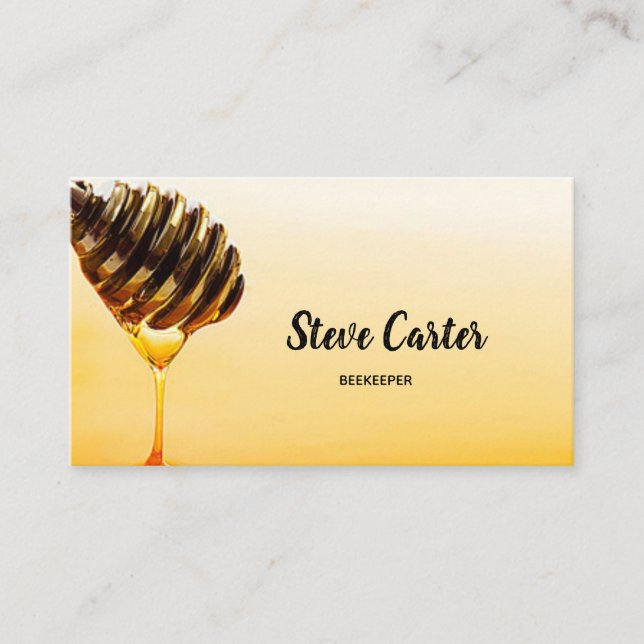 Visite Carte de vendeur de miel d'agriculteur d'abeille (Devant)