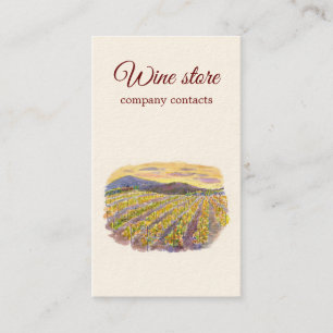 Visite Carte de vignes aquarelle