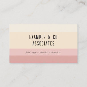 Visite Carte de visite, bloc de couleur rose beige, sans