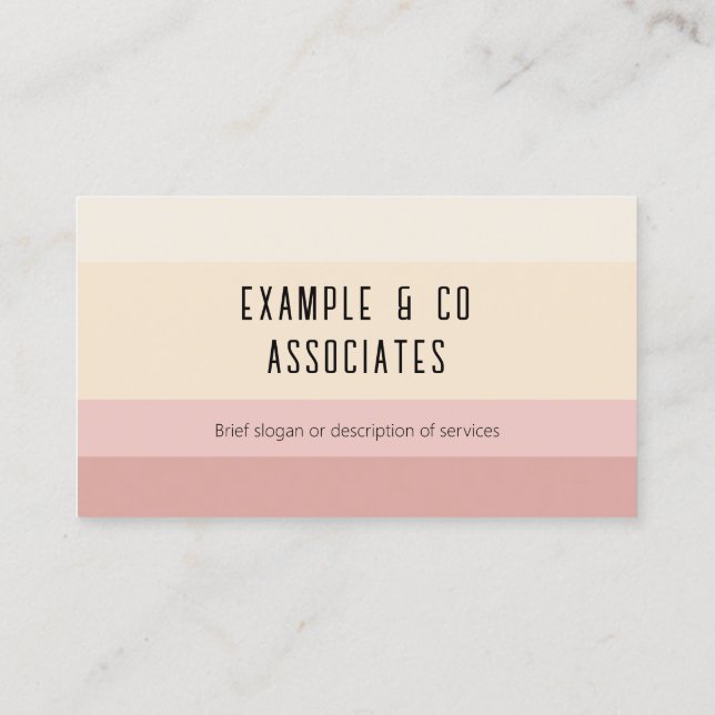 Visite Carte de visite, bloc de couleur rose beige, sans  (Dos)