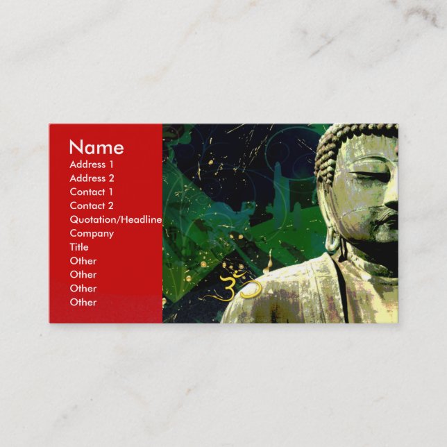Visite Carte de visite, bouddha (Devant)