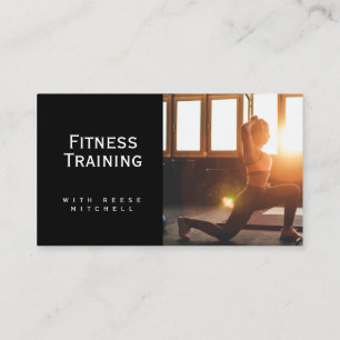 Visite Carte de visite, Fitness Training Noir et Blanc