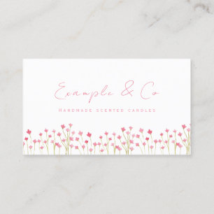 Visite Carte de visite, Jolies tiges de fleurs roses