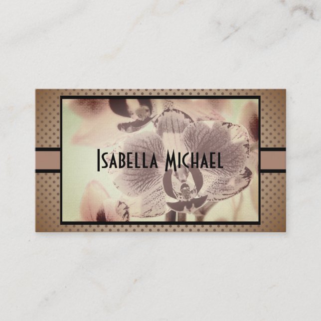 Visite Carte de visite, Orchidée (Devant)