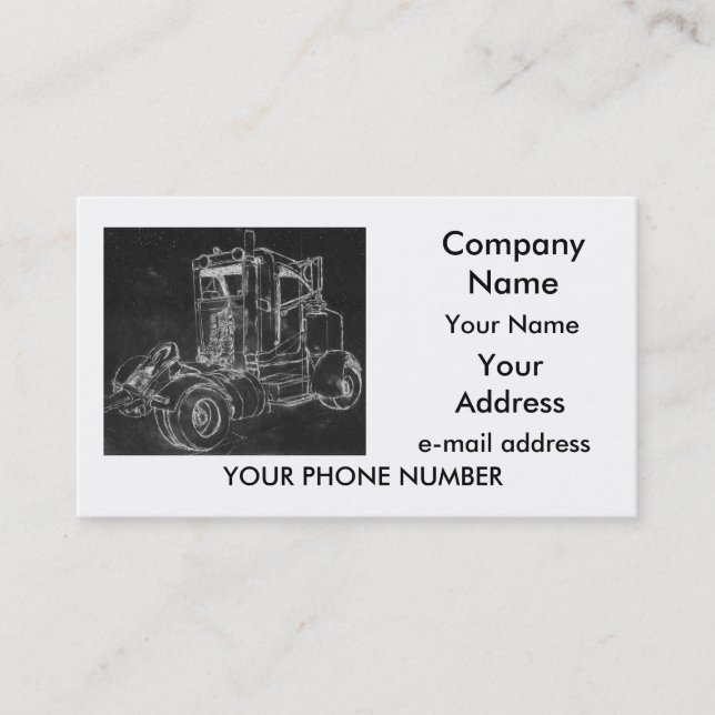 Visite Carte de visite, "Peterbilt 2" (Devant)