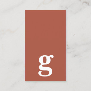 Visite Carte de visite, Simplicity Deluxe en terre cuite