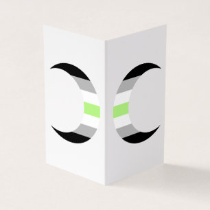 Visite Carte de voeux Agender Pride Crescent Moons