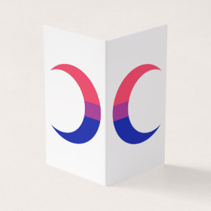 Visite Carte de vœux Croissants de Lune Fierté Bisexuelle