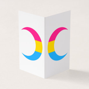 Visite Carte de vœux Croissants de Lune Fierté Pansexuell