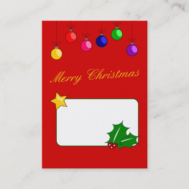 Visite Carte de vœux de Noël professionnelle (Devant)