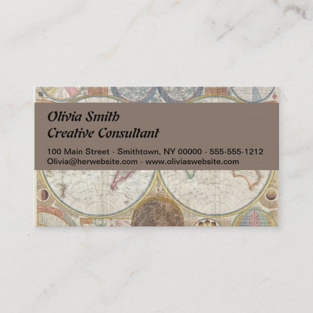 Visite Carte de voyage du monde Antique Vintage (Devant)