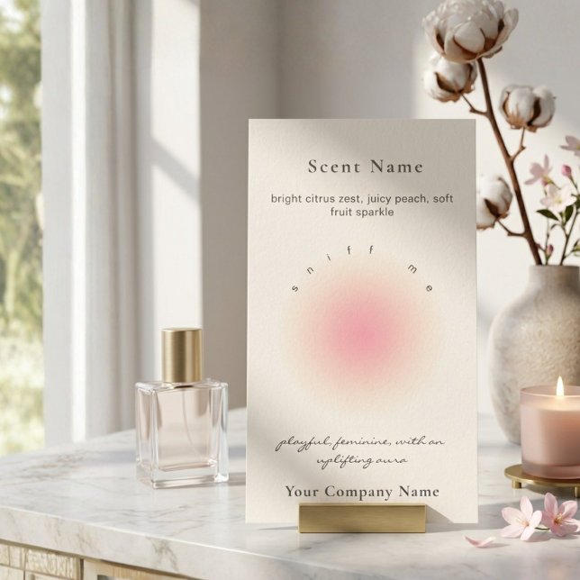 Visite Carte d'échantillon de parfum de bougie parfumée (Candle Scent Sample Perfume Fragrance Tester Card)