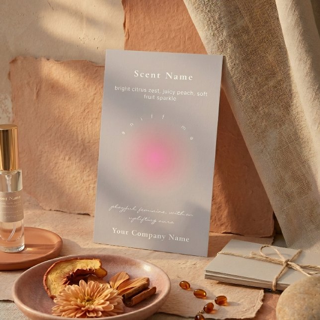 Visite Carte d'échantillon de parfum de senteur neutre (Neutral Scent Sample Perfume Fragrance Tester Card)