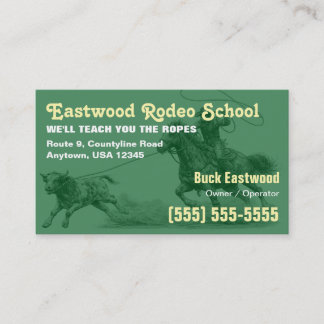 Visite Carte d'école de rodéo | Carte d'instructeur de la