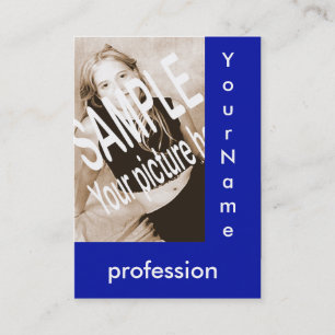 Visite carte d'élém. de bleu royal