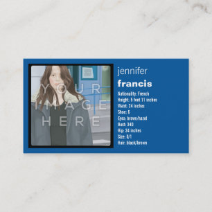 Visite Carte d'élém. de croisement bleu de photo