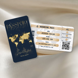 Visite Carte d'embarquement Carte du monde de maquillage 