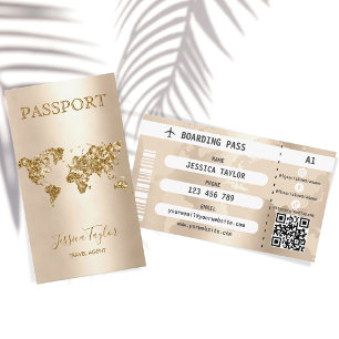 Visite Carte d'embarquement de l'agent de voyage Passport