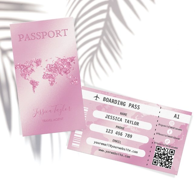 Visite Carte d'embarquement de l'agent de voyage Passport (Créateur téléchargé)