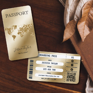Visite Carte d'embarquement Mondiale de maquillage de voy