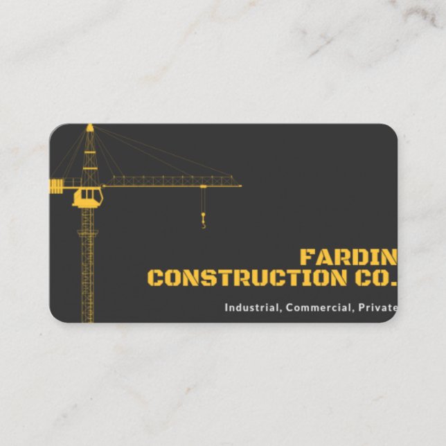 VISITE CARTE D'ENTREPRISE DE CONSTRUCTION. (Devant)
