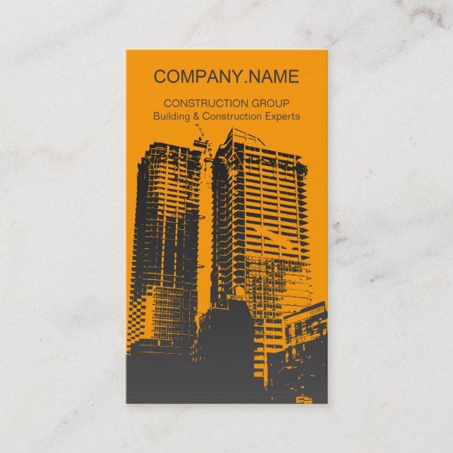 Visite Carte d'entreprise de construction (Devant)