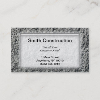 Visite Carte d'entreprise de construction