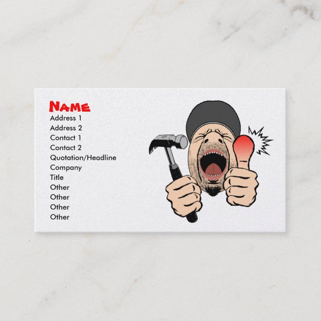 Visite Carte d'entreprise de construction/profil (Devant)