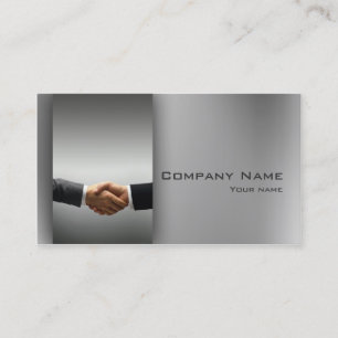 Visite Carte d'entreprise de gris de secousse de main de