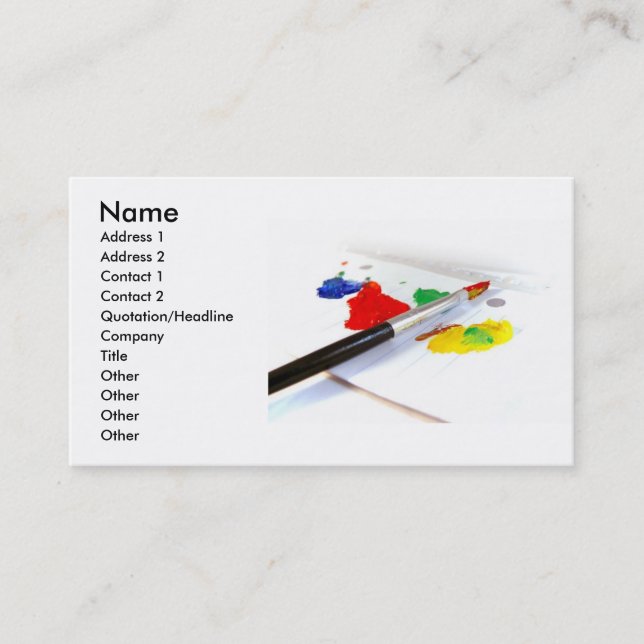 Visite Carte d'entreprise de peinture (Devant)