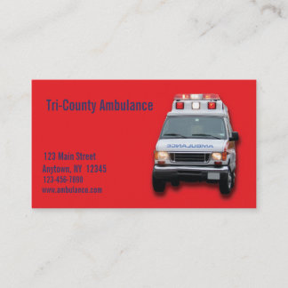 Visite Carte d'entreprise de services d'ambulance