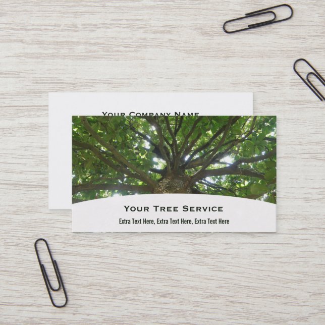 Visite Carte d'entreprise de services d'arbre (Devant/Arrière en situation)