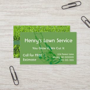 Visite Carte d'entreprise de services de pelouse d'herbe