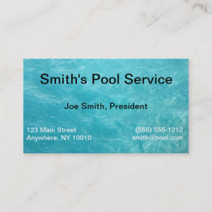 Visite Carte d'entreprise de services de piscine