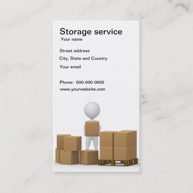 Visite Carte d'entreprise de services de stockage (Devant)