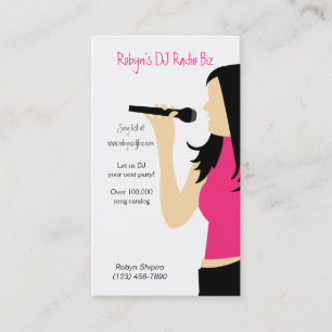 Visite Carte d'entreprise de services du DJ de musique de
