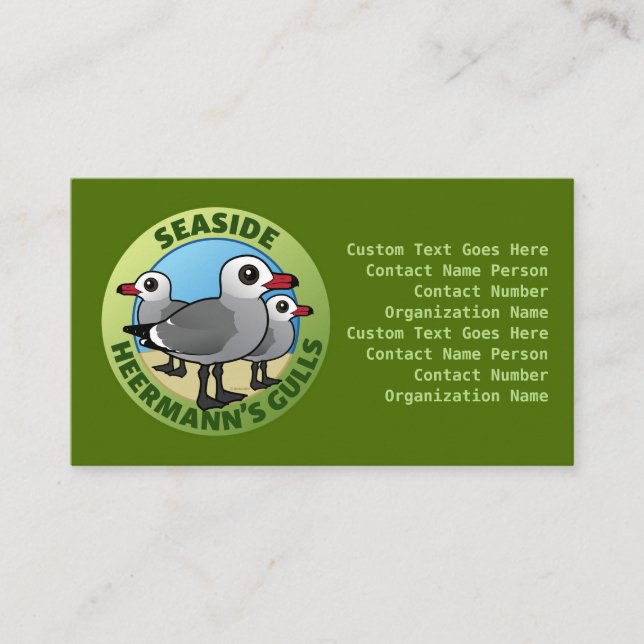Visite Carte des mouettes de Heermann fait sur commande (Devant)