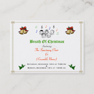 Visite Carte d'événement de Noël
