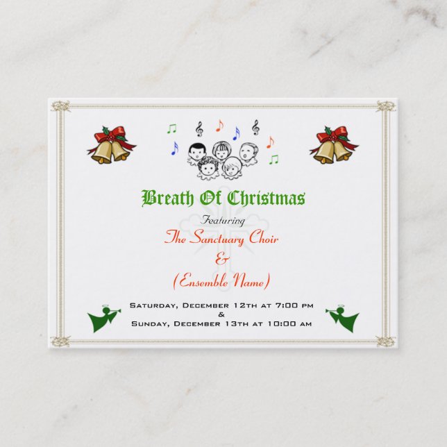 Visite Carte d'événement de Noël (Devant)