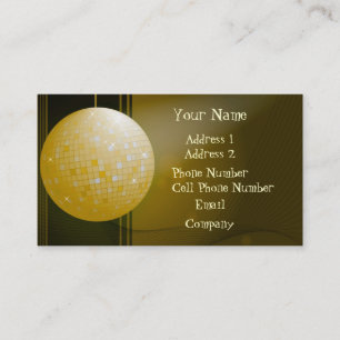 Visite Carte d'industrie musicale - boule jaune de disco
