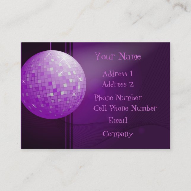 Visite Carte d'industrie musicale - boule pourpre de (Devant)