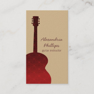 Visite Carte d'industrie musicale de guitare de damassé,