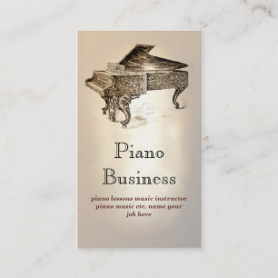 Visite carte d'industrie musicale de piano