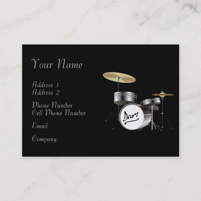 Visite Carte d'industrie musicale - kit de tambour (Devant)