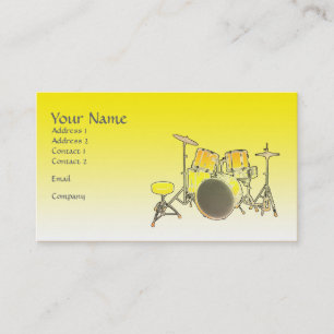 Visite Carte d'industrie musicale - kit de tambour