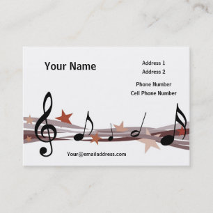 Visite Carte d'industrie musicale - notes Brown de