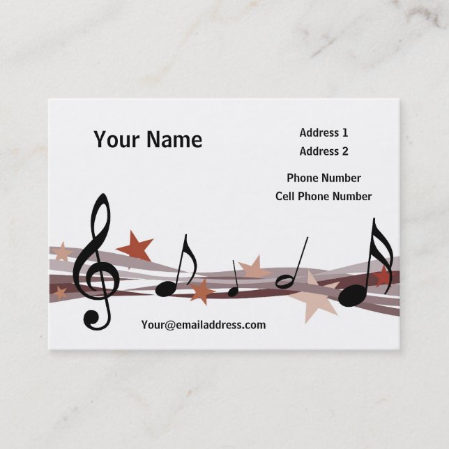 Visite Carte d'industrie musicale - notes Brown de (Devant)