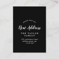 Carte d'insertion de changement d'adresse brossé