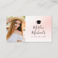 carte d'insertion de nom de graduation photo perso