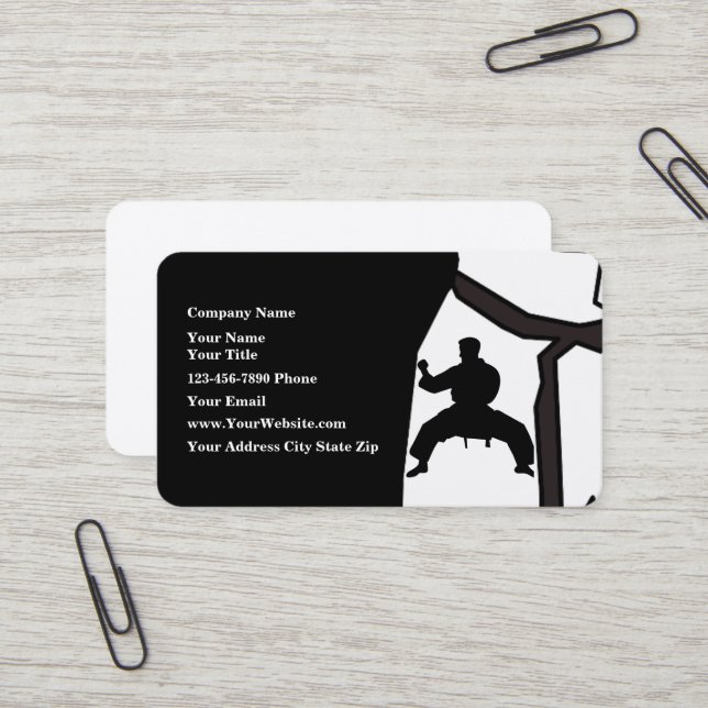 Visite Carte d'instructeur de Judo personnalisée  (Devant/Arrière en situation)